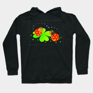 Adorable lady bug four leaf clover design Hoodie